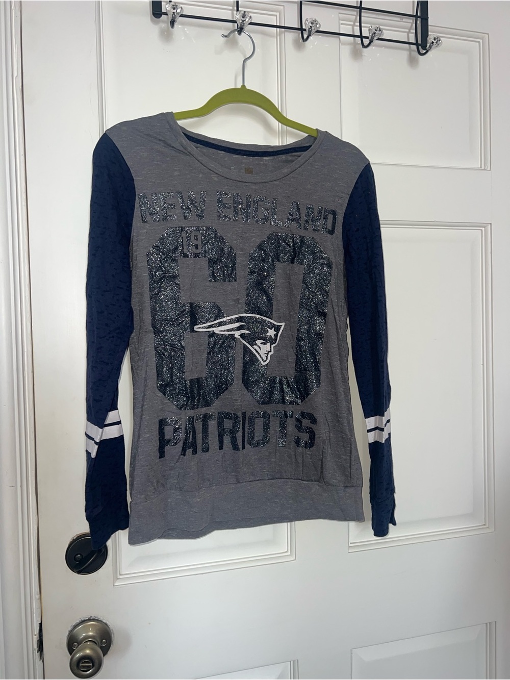 New England Patriots Kids Long Sleeve Shirt - Gray/Navy